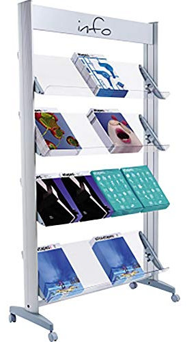 Paperflow 16.A4TT.35 Metall-Prospektständer 4 Ablagen
