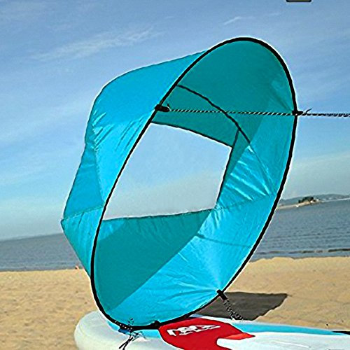 VGEBY 42 Zoll Kajak Windsegel Wind Paddel Downwind Kajaksegel Kanu Zubehör Kompakt&Tragbar (Farbe : Blau)