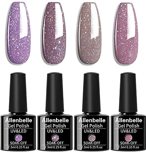 Allenbelle UV Nagellack Set Farben,Gel Nagellack Geschenkset,Shellac Set Uv Gel Nail Art,Soak Off UV LED Gel Nagellack(011) … (3302)