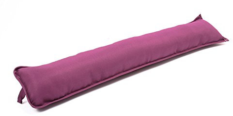 Plain Fabric Draught Excluder Decorative Simple Door or Window Draft Guard, Energy Saver. (Plum)