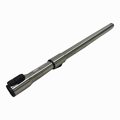 Edelstahl Teleskoprohr 2teilig für Miele Serie C2 Complete & C2 Compact - EcoLine (Plus), Tango, PowerLine, Parquet, Twister etc. mit Einrastunfktion am Griff/Düse von Microsafe