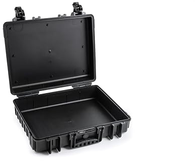 B&W International Mehrzweckkoffer Outdoor 6040 (PP.210) Schwarz – Leerkoffer – wasserdicht (IP67), staubdicht, schlagfest, extrem robust