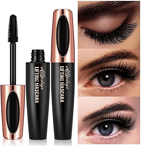 Lucoss, kit di extension per mascara in fibra di seta 4D, impermeabile, super spessa, ottima scelta e regalo per ragazze.