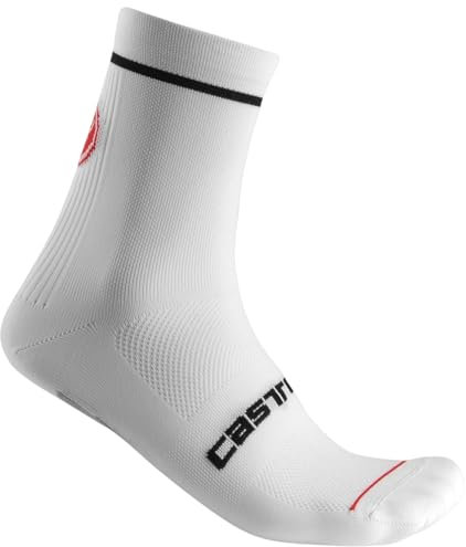 CASTELLI 4520043-001 ENTRATA 13 SOCK Uomo Calzini WHITE BLACK S/M
