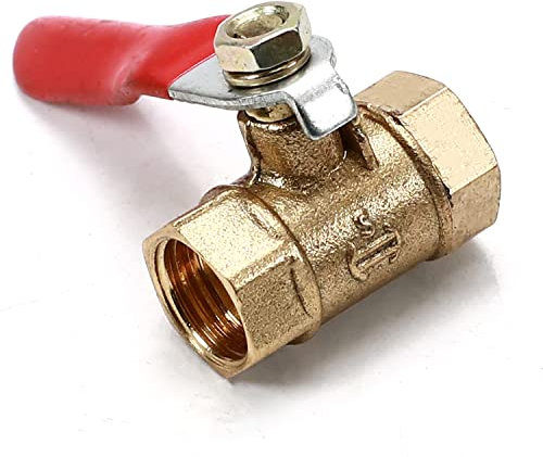 Othmro 1 x Druckluftkompressorschalter, 2 Punkte, 12,5 mm, doppelter Innendraht Kugelhahn für Mini-Luftkompressor