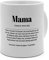 XXL Riesen-Tasse mit Definition Mama - Tasse mit Spruch, Wörterbuchtasse, Geschenktasse, witzig, Kaffeebecher, Becher, Jumbo-Tasse, Riesen-Becher - Farbe Weiß
