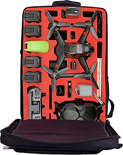 Professioneller Rucksack für DJI FPV Combo - Fly More Set - passt mit DJI Schutzstreben - Bracers - Made IN Germany – Outdoor - TRANSPORTRUCKSACK
