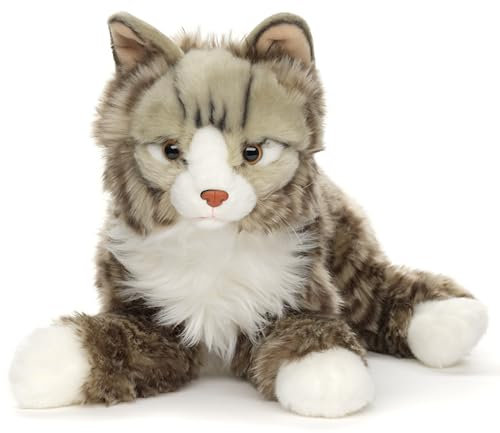 Uni-Toys - Norwegische Waldkatze - 46 cm (Länge) - Plüsch-Katze - Plüschtier, Kuscheltier