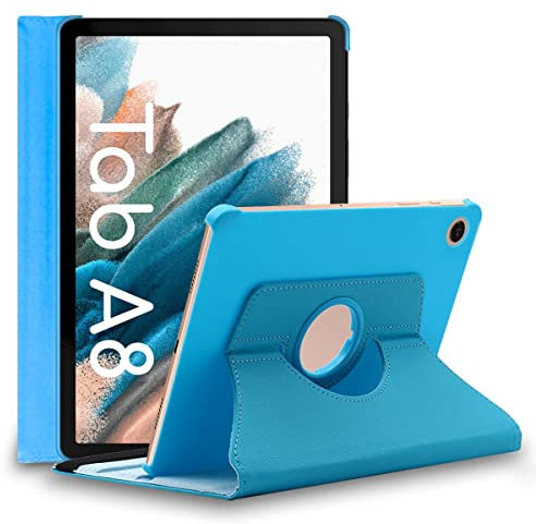 ebestStar - Funda para Samsung Galaxy Tab A8 10.5 (2021) SM-X200 X205, Carcasa Capa Giratoria, 360 Protectora, Cuero PU Soporte, Azul