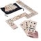 Relaxdays Domino XXL, Holzspielsteine für Garten & unterwegs, 28 Teile, für Kinder & Senioren, HBT je 15x7,5x1 cm, Natur