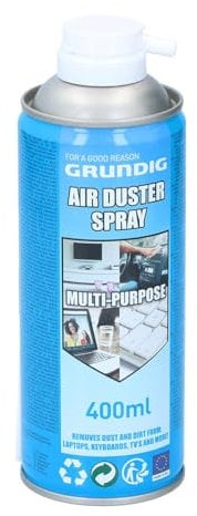 Grundig Druckluftspray – Druckluft Dose - PC Reinigung Luft Druckgasreiniger – Reinigung Für schwer zugängliche Stellen - Druckluftflasche 400 ml