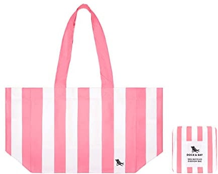 Dock & Bay Everyday Tote Bag — Wiederverwendbare Strand und Einkaufstasche - Cabana - Malibu Pink