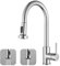 Decaura Küchenarmatur mit Brause Ausziehbar Wasserhahn Küche Spültischarmatur Schwanenhalshahn mit hohem Bogen 360° Schwenkbar Chrom
