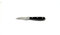 METRO Professional Spelucchino a lama curva, acciaio inox, 72.2 mm, finitura in titanio, manico antiscivolo rivettato, nero