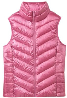 TOM TAILOR Damen 1041486 Weste mit Stehkragen, 16348-Pink Velvet, M