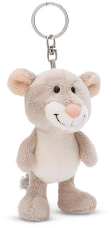 NICI 49868 Schlüsselanhänger Maus 10cm grau-Nachhaltiger Begleiter Kuscheltieranhänger mit Schlüsselring für Schlüsselband, Schlüsselbund & Schlüsselhalter