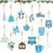 burkfeeg 15pcs pintura diamantes Navidad, 5D llaveros diamond painting, pintura de diamantes de búho DIY adecuada para decoración colgante