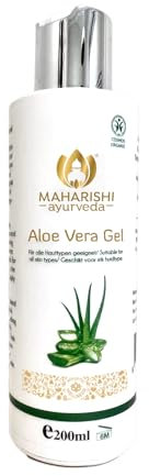 Maharishi Ayurveda Aloe Vera Gel kontrollierte Naturkosmetik, BDIH/COSMOS ORGANIC zertifiziert, Gut geeignet als After-Sun-Pflege, Besteht zu 95% aus dem Mark der Blätter der Aloe Vera 200ml 1er Pack