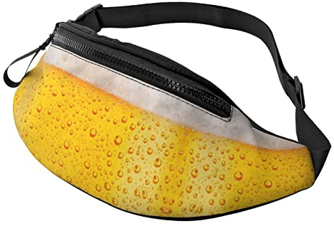 Lustige Bauchtasche Hüfttasche Biermuster Hüfte Bauchtasche Leichte Gurt Hüfttasche für Sport Laufen Wandern, Lustiges Bier 01, Einheitsgröße, Aktentasche