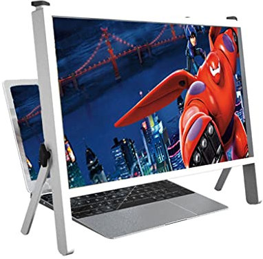 21 Screen Magnifier, Laptop Screen Magnifier, Ultra-Clear Blue Light Magnifier, 3D HD Mobile TV Screen Magnifier, Suitable for Watching Movies, Watching Videos, Reading Books, Games, (Blue)