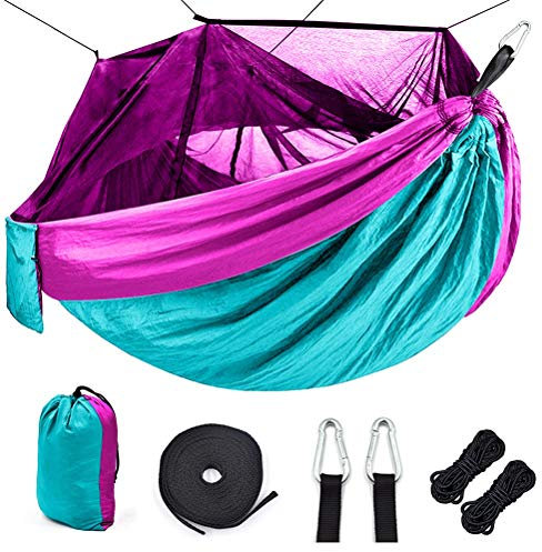 Moustiquaire extérieure Camping hamac 1-2 Personnes Pique-Nique hamac Portable Suspendu balançoire hamac/5