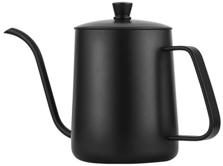 LOVIVER Vierta sobre por Goteo, cafetera de 350 ml, Tetera de Goteo Estrecha, Tetera con Cuello de Cisne, cafetera de Goteo Manual para cafetería,
