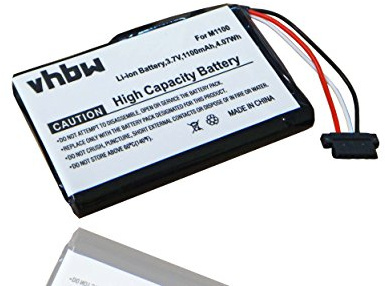 vhbw Akku Ersatz für Navman M1100 | 338937010183 für GPS Navigation Navi (1100 mAh, 3,7 V, Li-Ion)
