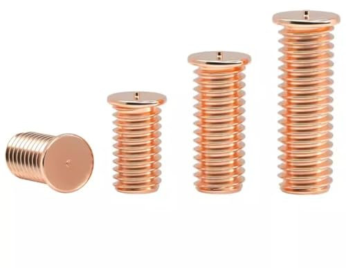 AYYSSM Perni filettati da saldare for Punti di Saldatura a scarica di condensatori, Viti, Chiodi, placcati in Rame(20mm,M6 (20Pcs))