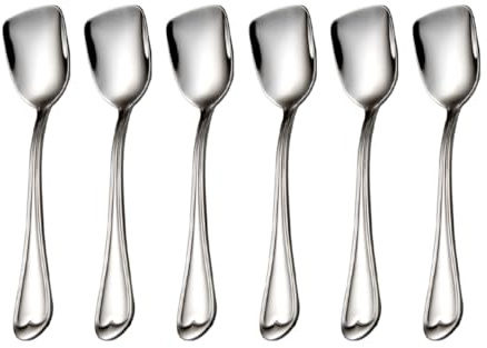 faderic Ice Cream Spoons,Shovel Dessert Spoon 6pcs,18/10 Stainless Steel,6.0-inch
