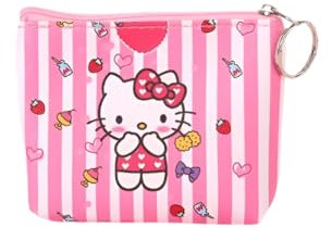 Hello Kitty Porte-monnaie Porte-monnaie Imprimé Dessin animé PU Mélodie Mignon Porte-monnaie Porte-Clés Sac de Rangement Sanrio Kuromi Kawaii Mini Pochette, kaki foncé, 11cm