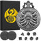 Mini DND Würfel Set Steampunk Einäugiger Tintenfisch Taschenuhr Hülle, 7-teilige Polyedrische Metall D&D Würfelset, DND Geschenke mit Geschenkbox, Rollenspiele-Brettspielzubehör Würfel, Dunkel Silber