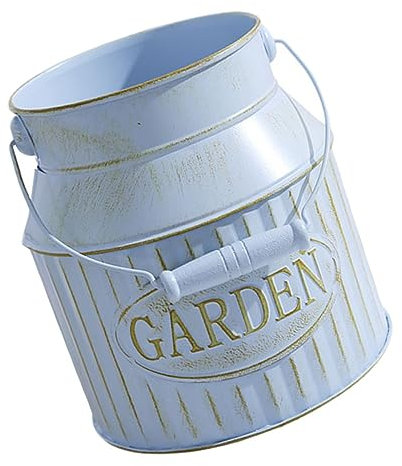 GREENADSCAPE Eisenfass Für Garten Retro-eiseneimer Als Pflanzbehälter Eimerschmuck Für Heimdekoration