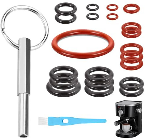 Zasiene Llave Para Sacar Cabeza Oval, Llave Tornillo Cabeza Ovalada, 21 Piezas Anillos de Sellado Recambios, Cabeza Ovalada Reparación Compatible para Cafeteras Automáticas Jura/Krups