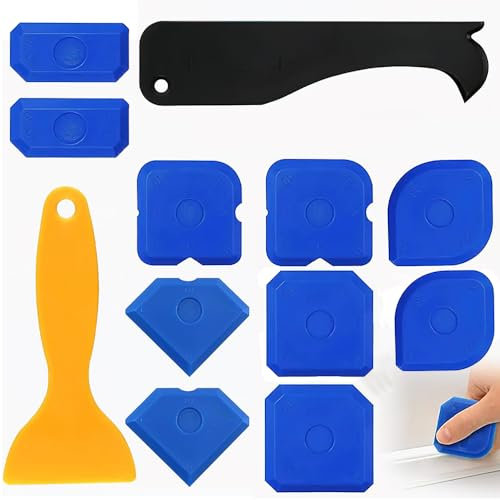 12 Pcs Silicone Tools, Sealant Tool, Durable Silicone Applicator Tool Suitable for Kitchen, Bathroom, Toilet, Window, Floor Corner etc