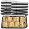 Superior Sandwich Platter Trays - Pack of 5 Reusable Catering Trays for Parties - Buffet Serving Platters with Spill Proof Lids - Catering Platters for Cakes, Parties & Events