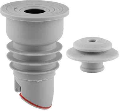 Bojueshaw Silicone Drain Pipe Sealer,Hose Seal Ring Drain Plug,Universal 35-40mm Sink Stopper for Kitchen & Bathroom(Grey)
