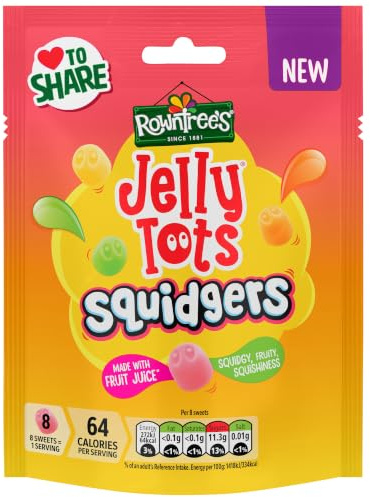 Rowntree’s Fruit Pastilles Squidgers Sweets Sharing Bag, 120g