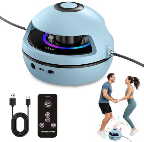 Elektronisches Springseil Kinder, Automatisches Elektrisch Springseil mit Zähler & Fernbedienung, 1–10 Geschwindigkeitsstufe Intelligente Sprungmaschine, Lustige Geschenke für Jungen und Mädchen
