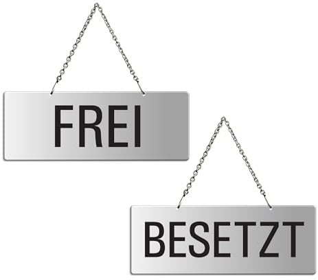 Wendeschild Frei Besetzt Hängeschild aus Aluminium 175 x 65 mm Nr.31202-E