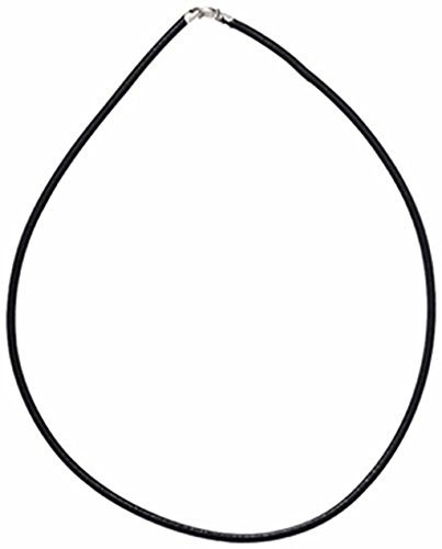 24 Inch Mens 2.5mm Thick Black Leather Cord Necklace With Sterling Silver Lobster Clasp Gift Boxed