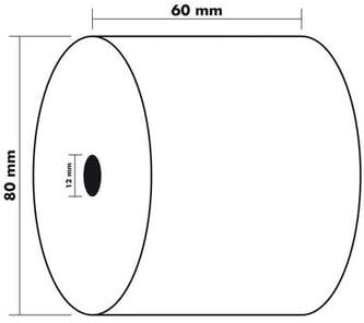 Exacompta - Réf. 40970E - Carton de 30 bobines pour tickets de caisse - largeur 60 mm x diamètre 80 mm - mandrin 12 mm - 1 pli thermique 55g/m² - Métrage (+ ou - 2m) : 76 m - Blanc