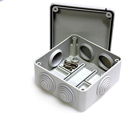 Waterproof junction box 100 x 100 x 50mm with grommets IP56 weatherproof PVC electrical cable installation enclosure (2)