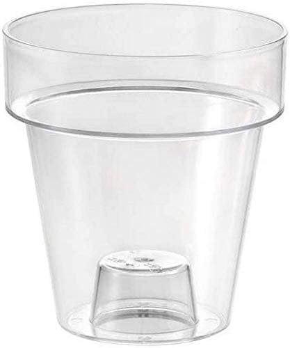 Teraplast - Vaso Porto, Clear, 20cm, Trasparente, 100% Riciclabile