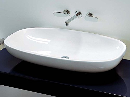 Flaminia, lavabo da appoggio/sospeso, nuda, art. 5082, finitura bianco