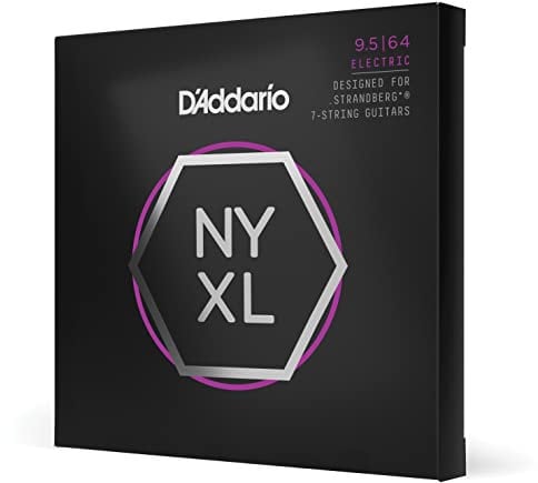 D'Addario NYXL09564SB, Nickel Wound, Strandberg 7-String, Super Light Plus, 095-64