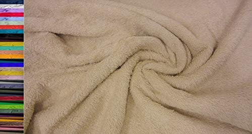 StoffBook WALKFROTTEE Stoff Doubleface SCHWER FROTTE Stoff Stoffe METERWARE, B901 (beige)