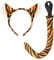 W WIDMANN MILANO Party Fashion - Verkleidungsset Tiger, Ohren und Schwanz, Karneval, Mottoparty