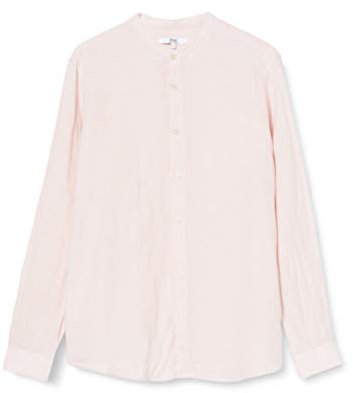 find. Long Sleeve Linen Shirt Camicie Uomo, Rosa, XL
