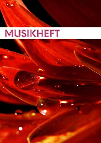 Musikheft mit Notenlinien DIN A4 , Notenheft A4 für Schüler , Lehrer . Noten Papier Heft für Musik, Notenblätter Kinder mit Hilflinien