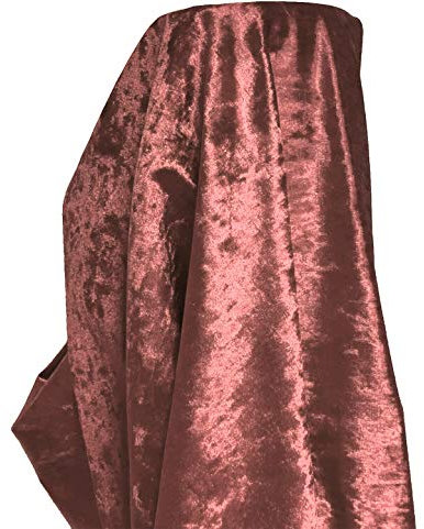 A-Express Stoff Pannesamt Sanft Samt Karneval Bekleidung Kostüm Dekostoff Gardinenstoff Schneiderei Stoff 140cm Breite - 2 Meter 200cm x 140cm Roségold